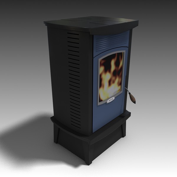 3d model wood burning stove pellet - Pellet Stove by kostefa